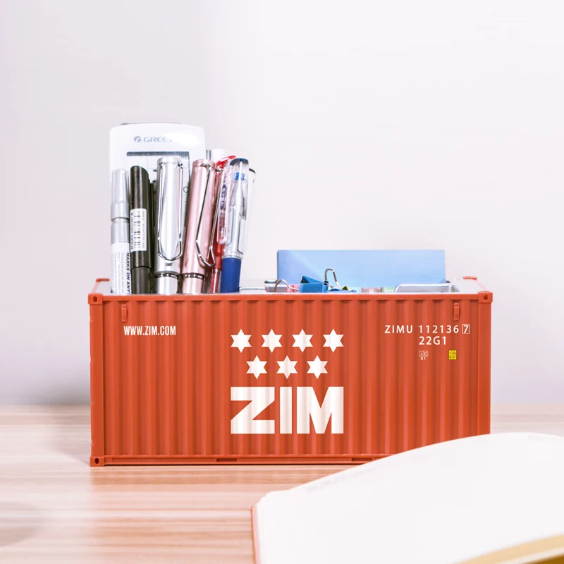 Simulation Shipping Container Model 20ft Mini Toys Logistics Container MultiFunction Pen Holder Office Must be Gift Custom LOGO toy boats Diecasts & Toy Vehicles