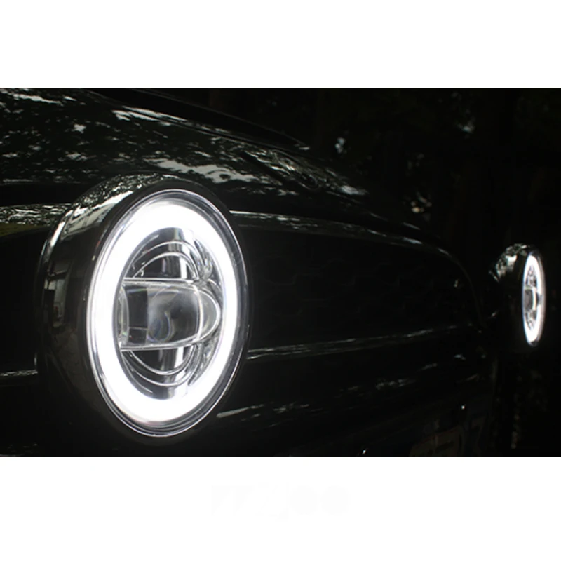 Angel eye black Автомобиль для 2007- Mini F56 cooper головной светильник s для F56 все светодиодный головной фонарь Angel eye светодиодный DRL передний светильник Би-светодиодный объектив динамический поворот - Цвет: Angel eye black