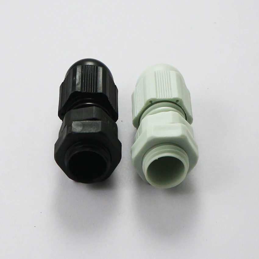 Waterproof Cable Gland 5pcs entry IP68 PG 21 25 29 36 42 48 63 M12 16 18 20 22 24 25 27 30 32 36 40 Nylon Plastic Connector