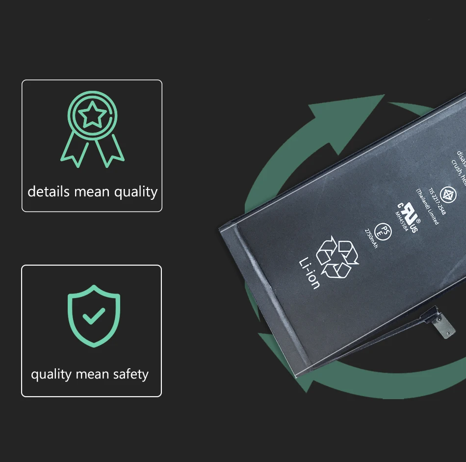 Новая батарея для iphone 6plus реальная емкость 2915mAh 3,72 V 0 запчасть для велосипеда батареи для iphone 6plus