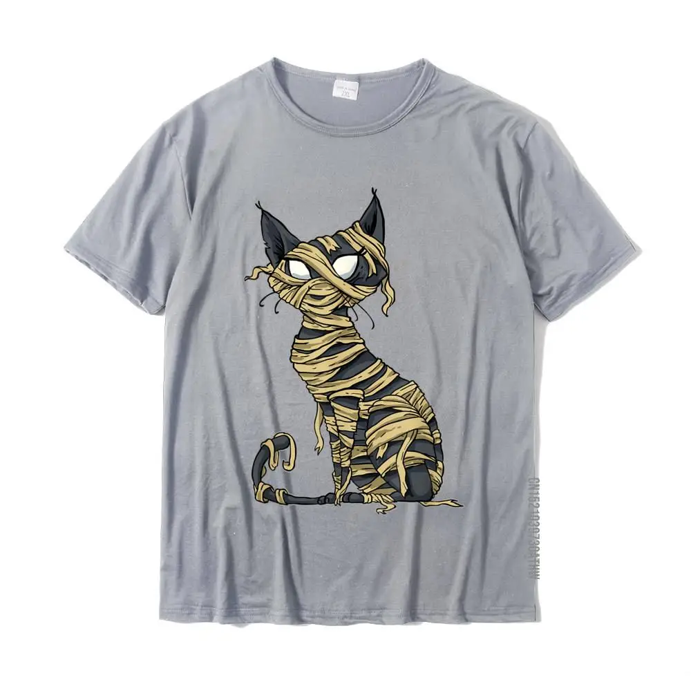 cosie T-Shirt Casual Short Sleeve On Sale Round Collar Cotton Tees Printing T Shirt for Men Summer/Fall Wholesale Halloween Black Cat Mummy Meow Halloween Costume Women Girls T-Shirt__MZ19768 grey