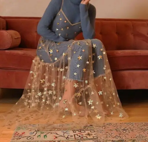 Женское кружевное Сетчатое прозрачное длинное платье на бретелях-спагетти |