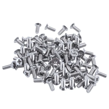 

100Pcs M3x8mm Thread Phillips Flat Head Countersunk Bolts Screws