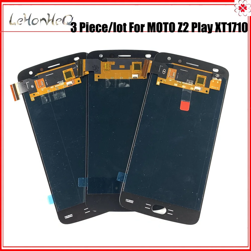 3 шт./лот для MOTO Z2 Play ЖК-дисплей сенсорный экран дигитайзер Замена Motorola Moto