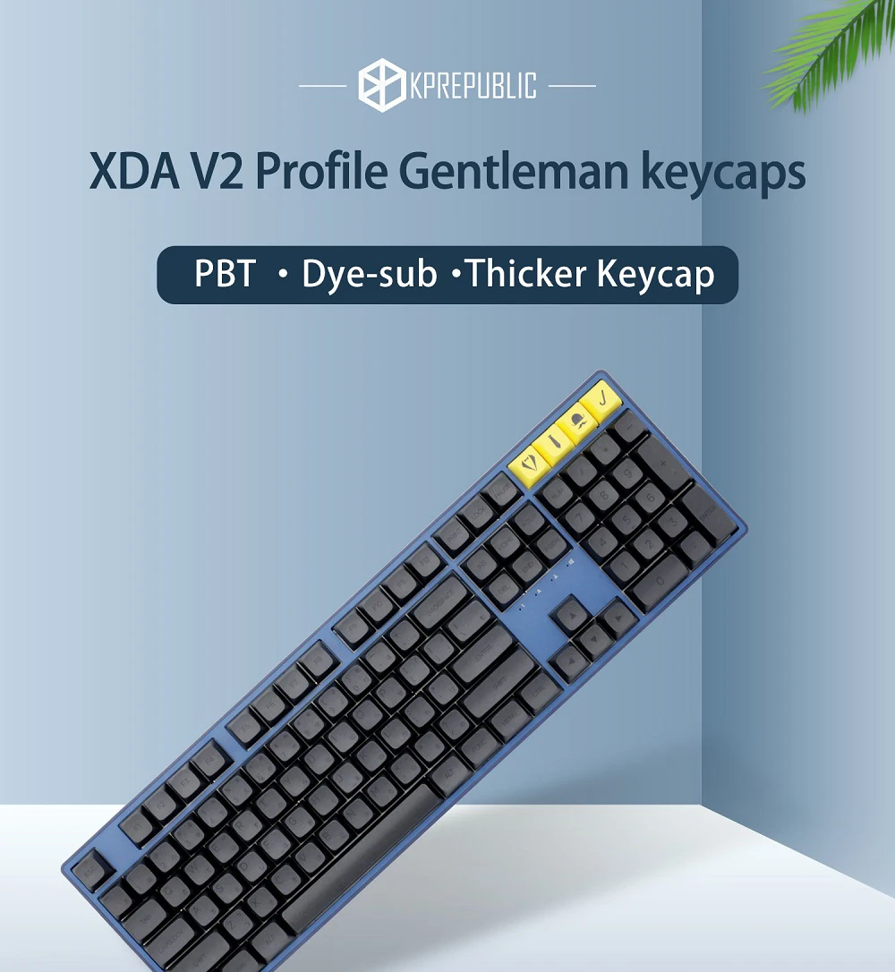 keyboard on pc XDA V2 Gentleman Set Dye Sub Keycap Set thick PBT for keyboard gh60 poker 87 tkl 104 ansi xd64 bm60 xd68 bm65 bm68 Japanese RU gaming pc keyboard