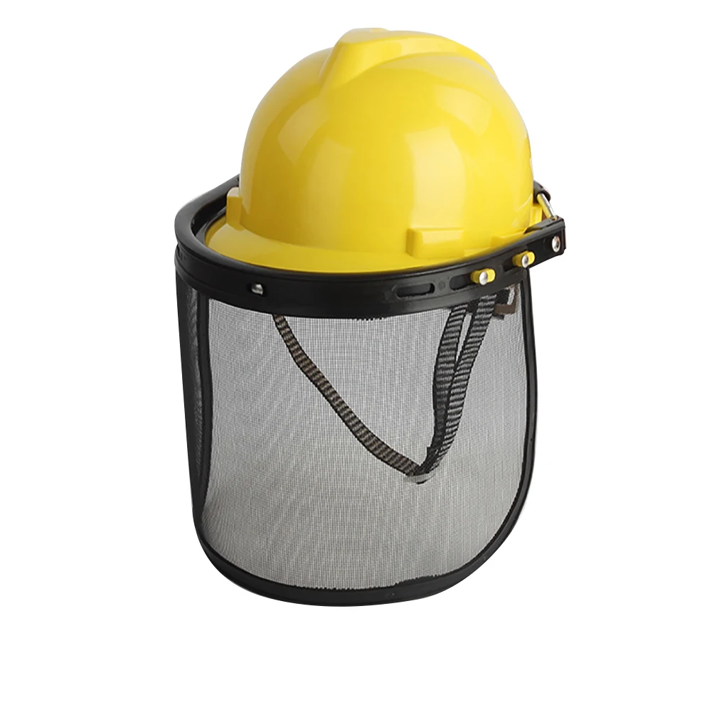Metal Anti Shock Adjustable Tool Half Full Face Trimmer Safety Helmet Large Outdoor Headguard Garden 180 Degree Cut Grass