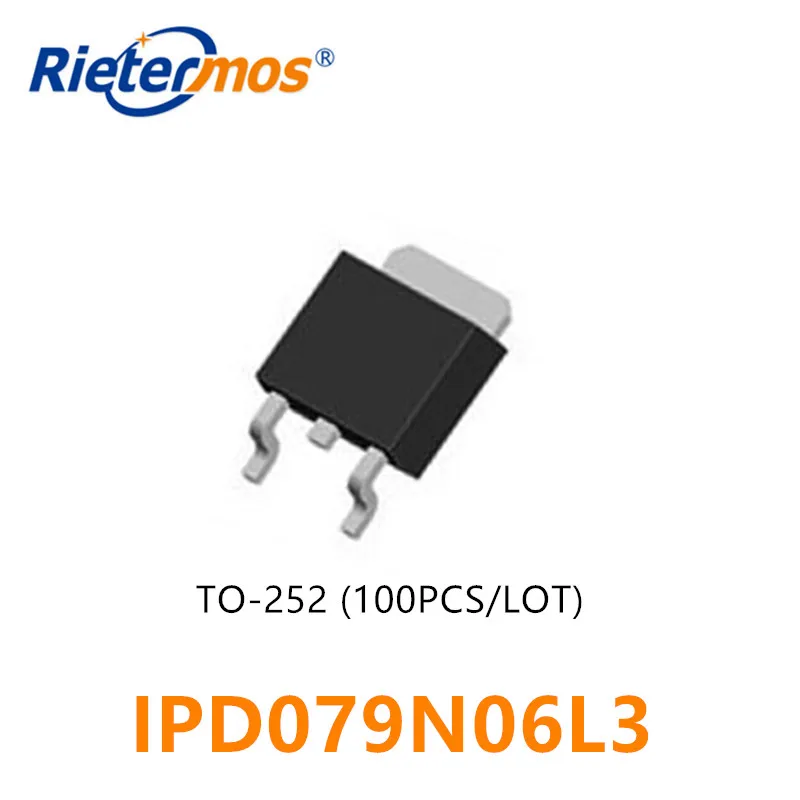 100 шт. N-CHANNEL 60 В IPD079N06L3 IPD079N06 TO252 высокое качество