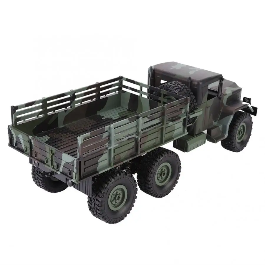 1/16 2,4G RC военный грузовик со светодиодный светильник Высокая скорость 15 км/ч с 130 щеткой мотора скалолазание гусеничный 6 привод модель автомобиля