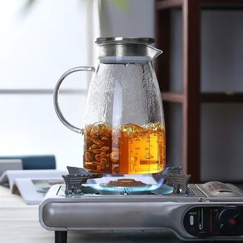 

High Quality Heat Resistant Cold Resistant Glass Teapot Can Be Heated Kettle Summer Kettle Juice Container Jug