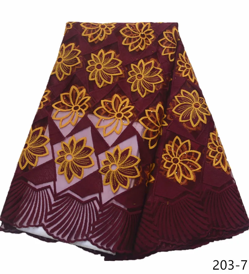 

High Quality African Tulle Guipure Cord Lace Fabric Latest Nigerian French Network Cord Lace Fabric With Stones For Dress 203