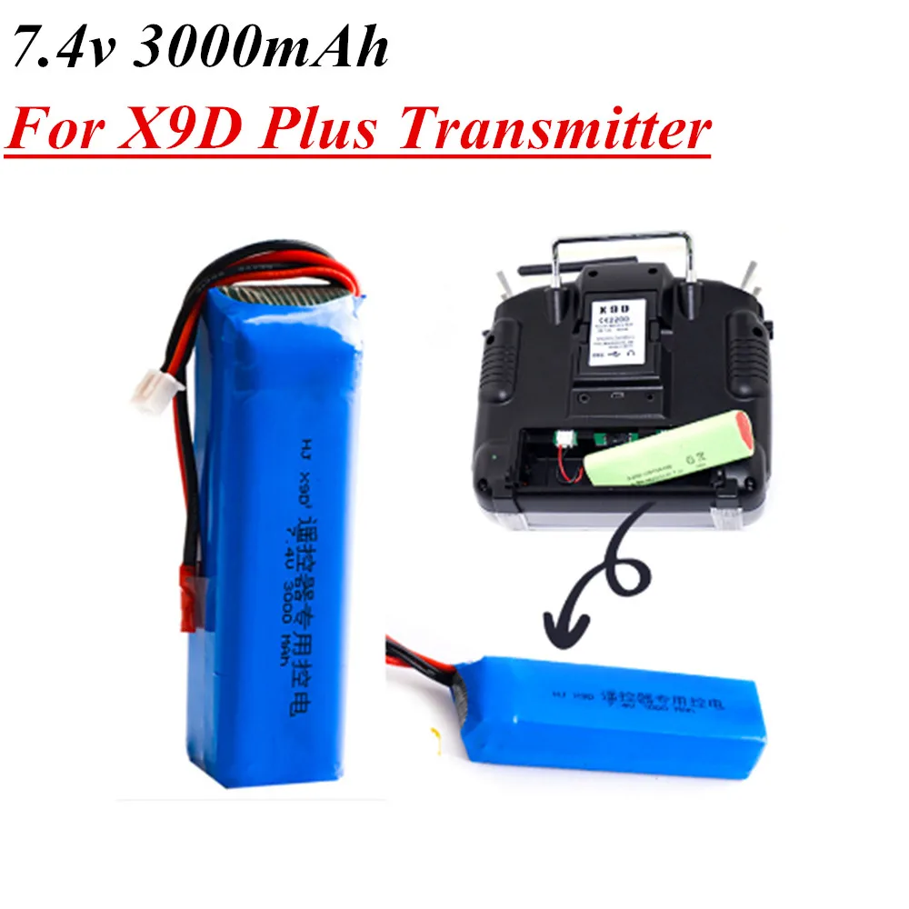 Gens Ace 3000mAh 7.4V 2S1P Lipo zender batterij voor FrSky Taranis X9D 2019 plus/SE 2019 · Modelsport