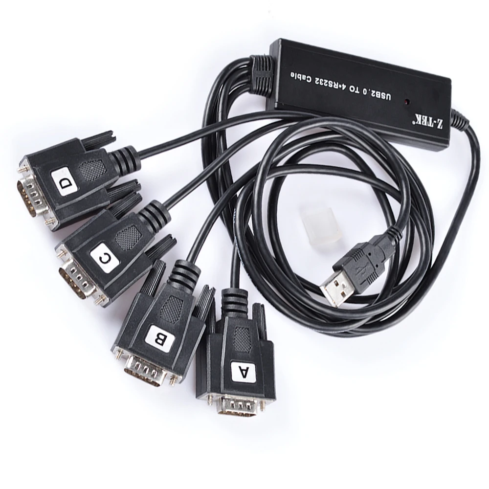 4 портовый преобразователь серийного кабеля USB 2 0 в 4X RS232 ZE552A (чипсет FTDI + Поддержка