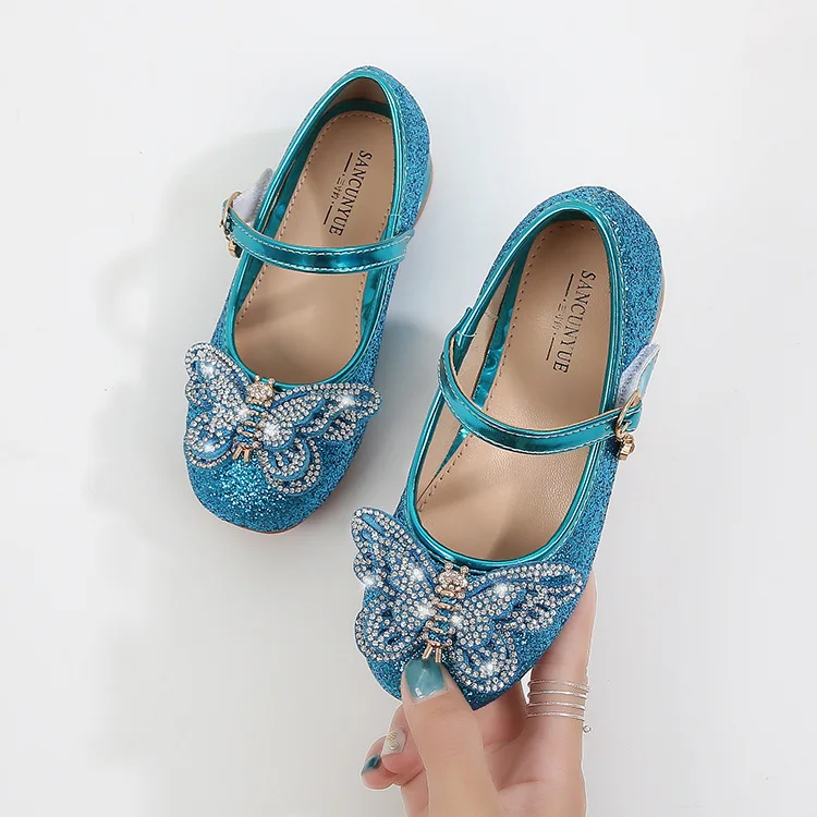 

Kids2019 Spring New Style GIRL'S Nude Shoes Fashion Bow Princess Shoes Bright Surface round Low Heel CHILDREN'S Dance Shoes