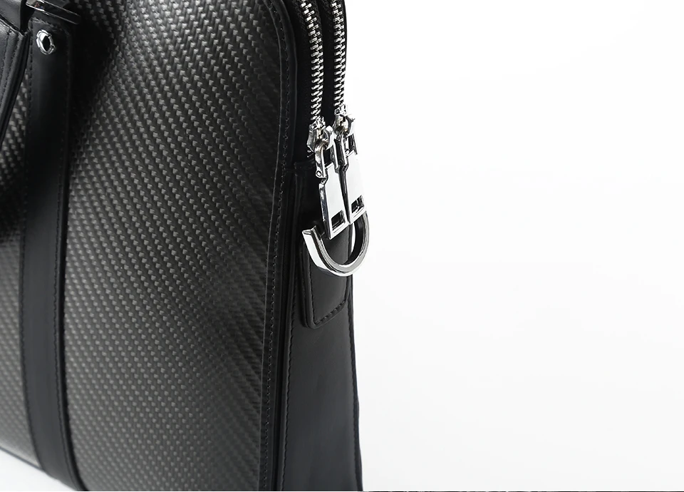 Сумка через плечо Twill глянцевая черная Компьютерная сумка из углеродного волокна размер 39*29*7 см портфель