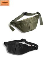 

Japanese Style Casual Waist Bag Nylon Cloth Fashion Fanny Pack Waterproof Korean Style Crossbody Bag Men Chest Bag Shoulder Bag
