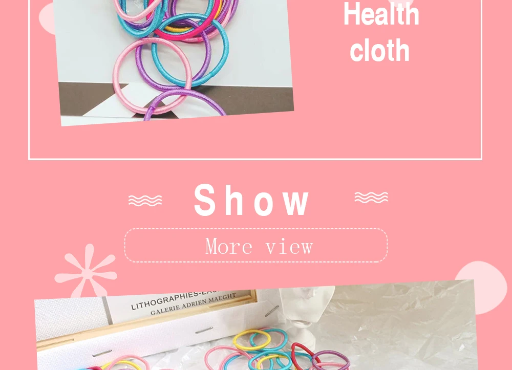 100Pcs/Set Children Girls Hair Bands Candy Color Hair Ties Colorful Basic Simple Rubber Band Elastic Scrunchies Hair Accessories crocodile hair clips