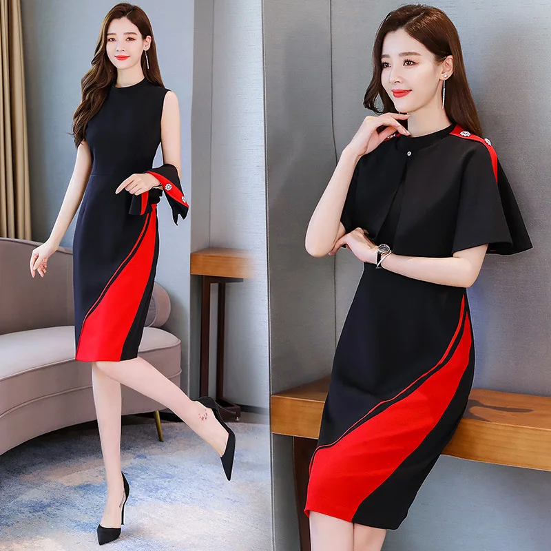 

Set/Suit Skirt 2019 Autumn Elegant Fashion Elegant Versatile Waist Hugging Joint