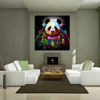 

Decorative Painting Frameless Patrice Colorful Wolf Head Computer Inkjet Painting