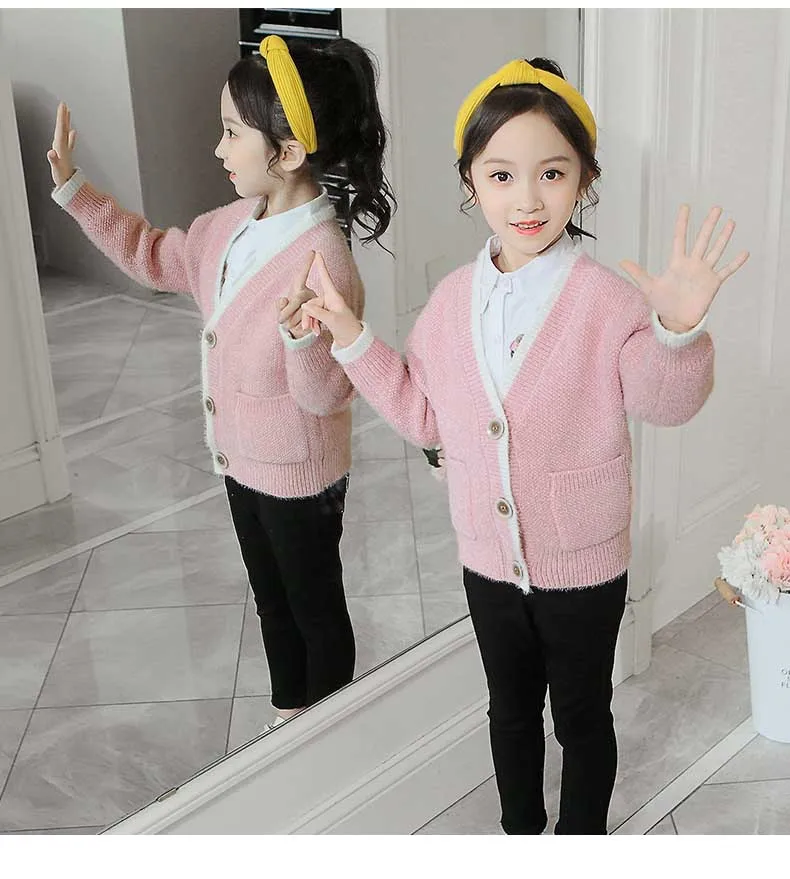 School Teen Children Cardigan Baby Sweater Girls Clothes Knitted Toddler Kids Girls Sweaters School Long Sleeve Knitting Coats (15)
