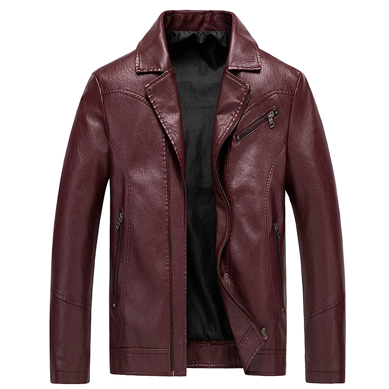 5XL Men Brand New Casual Motorcycle Leather Jacket Coat Men PU Leather Jackets Jaqueta De Couro Masculina Leather Coats Men Plus