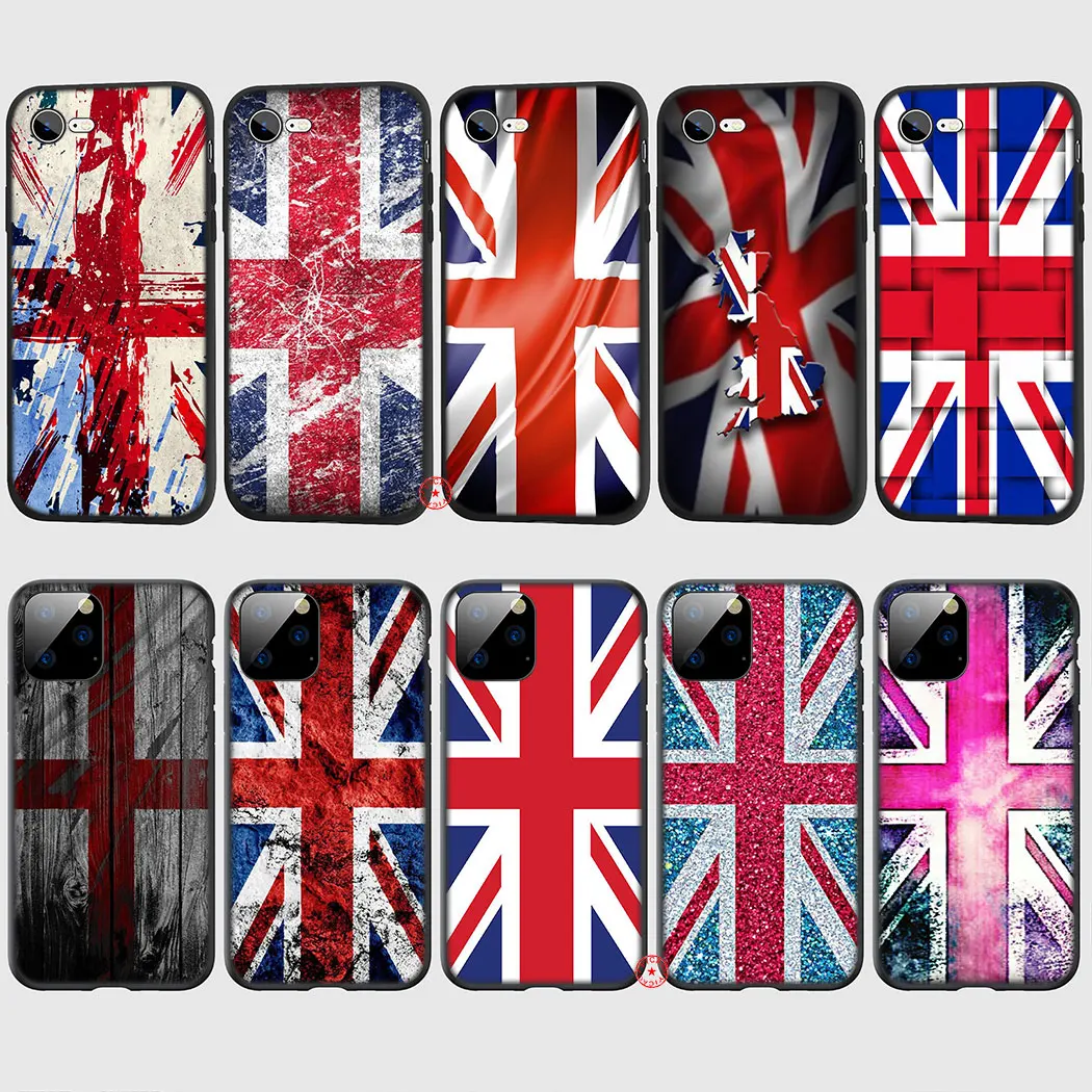 

England flag Soft Silicone Case for iPhone 11 Pro XR X XS Max 6 6S 7 8 Plus 5 5S SE TPU Cover