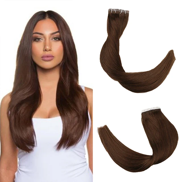 Toysww 100% Real Human Hair Russian Hair Tape in Hair Extensions Blonde #60 For Woman Machine Made Remy Hair 20/40pcs #2