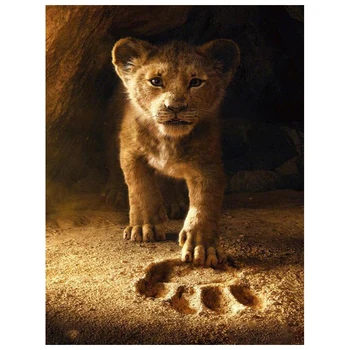 

Full Square Round Drill 5D DIY Diamond Painting Lion king 3D diamond Embroidery Cross Stitch rhinestone Mosaic Animal gift L398