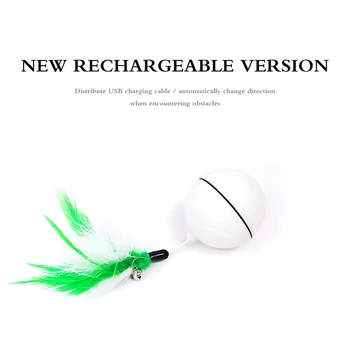 

Electric Cat Toy Automatic Tease Cat Ball With LED Light Interactive Ball USB Rechargeable For Pet Cats Dog