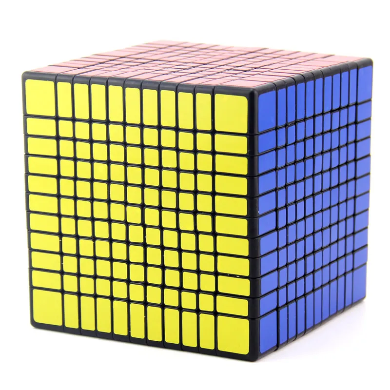 ShengShou 11x11x11 магический куб 11x11 Cubo Magico Профессиональный Нео скоростной куб головоломка антистрессовые игрушки для детей - Цвет: Black