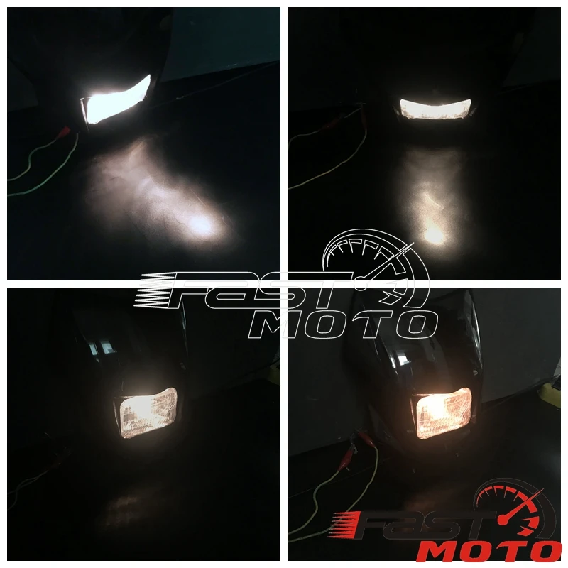 Faro Delantero Doble Universal Para Moto Dirt Bike Y Motocross | Luz Alta/Baja 35W 18W | Compatible Con XR CRF KLX DRZ | Fácil Montaje Con Correas