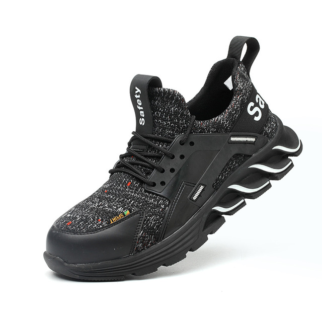 Shoes Men Safety Work Shoes with Steel Toe Breathable Puncture-Proof Construction Boots Men Safety Shoes Size 46