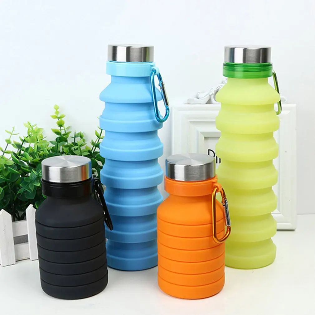 550 мл переносные, складные, силиконовые спортивные чашки для воды для мужчин и женщин