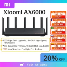 Маршрутизатор Xiaomi AX6000 AIoT, маршрутизатор 512 Мб/с, WiFi6 VPN МБ, процессор Qualcomm, сетчатый ретранслятор, внешний сигнальный сетевой усилитель Маршрутизатор Xiaomi AX6000 AIoT, маршрутизатор 512 Мб/с, WiFi6 VPN МБ, процессор Qualcomm, сетчатый ретранслятор, внешний сигнальный сетевой усилитель