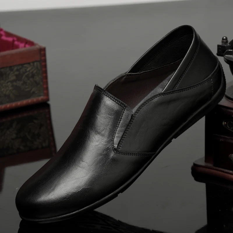 

Men's Shoes outdoor Casual genuine Leather Cowhide Soft Men's Shoes breathable Fashion Soft Casual Shoes Pedal Soft Bottom n1