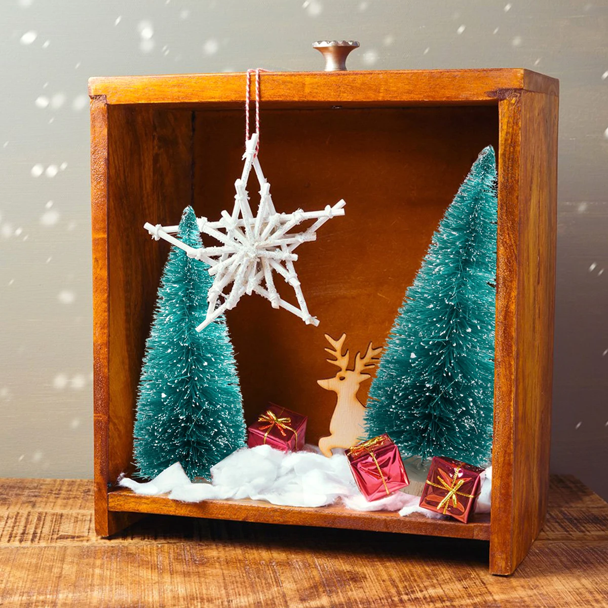 FENGRISE 24 шт. деревянные Рождественские Елочные орнаменты, рождественские украшения для дома, Рождественский Декор стола, Navidad Natal подарок