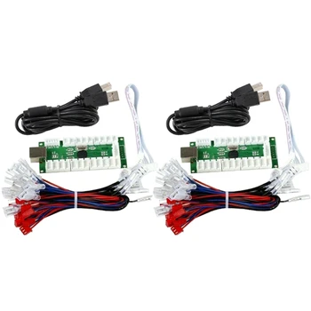 

2x Players USB Encoder Arcade DIY Kit Joystick Chip PC Control Board for KOF SNK Fighting Games Kit