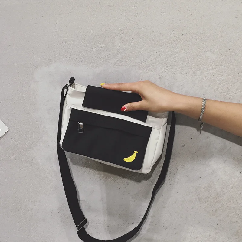 

Canvas Bag Women's INS Literature And Art Hipster Casual Students One Shoulder Canvas Bag Women's Printed Shoulder Square Sling