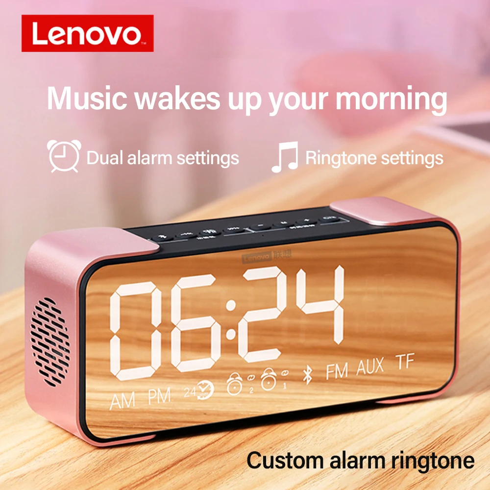 Lenovo L022 Bluetooth speakers portable wireless speakers Subwoofer speakers bluetooth 5.0 LED Alarm clock TF card AUX speakers Lenovo L022 Bluetooth speakers portable wireless speakers Subwoofer speakers bluetooth 5.0 LED Alarm clock TF card AUX speakers