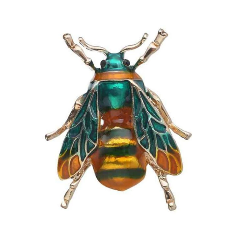 Эмаль Шмель броши для мужчин и женщин желтая пчела насекомое Рождественская брошь в подарок брошь для банкета булавки