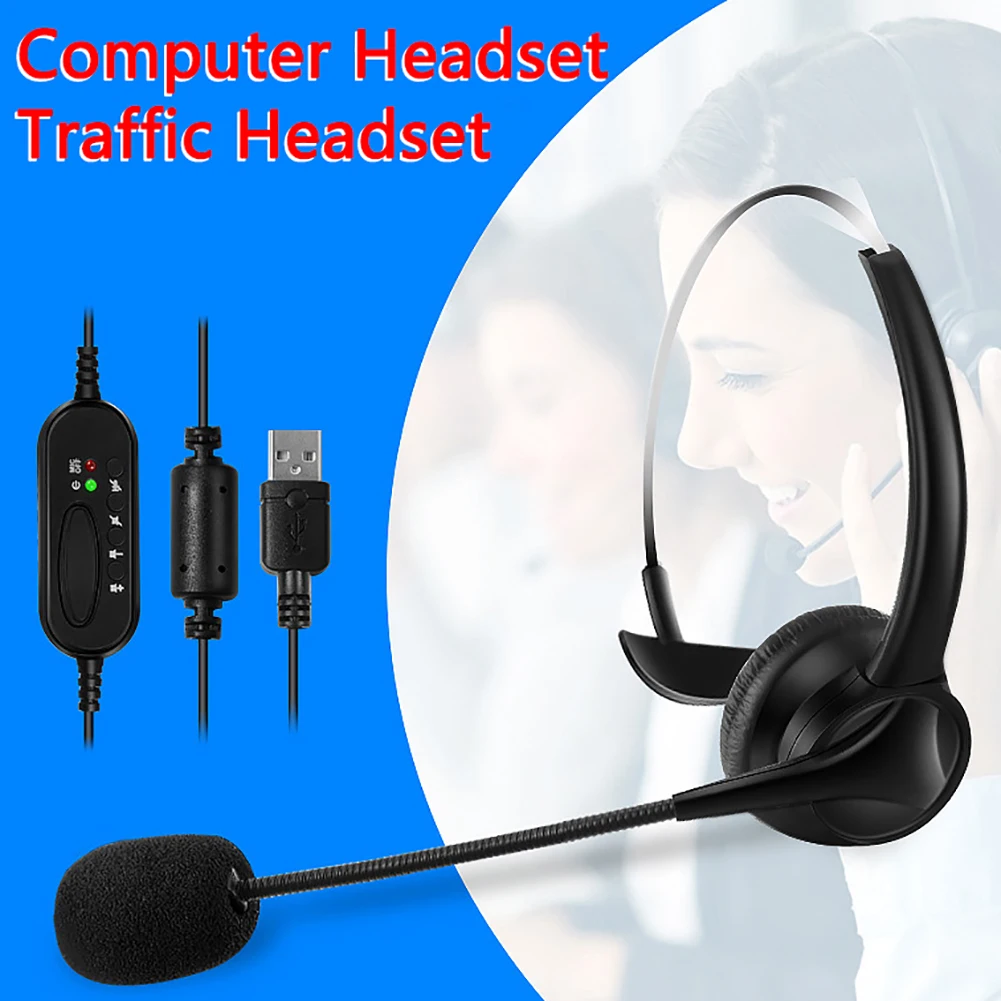 Mini USB 2 0 Stereo Headset Telephone Headphone with Microphone for Computer Laptop PC External Speaker Wired Headset Microphone