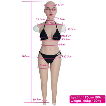 

Silicone Breast Forms Fake Boobs May Mask Whole Body Suits with Arms for Crossdresser Shemale Drag Queen Thong Bodysuit