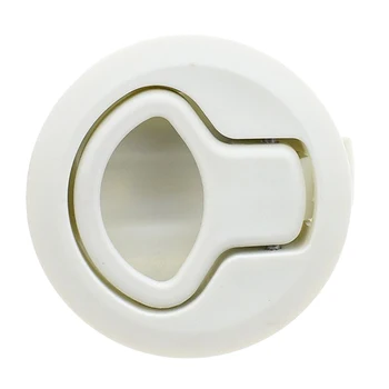 

Round White Flush Pull Slam Latch for RV Boat Marine Deck Hatch Door Replacement