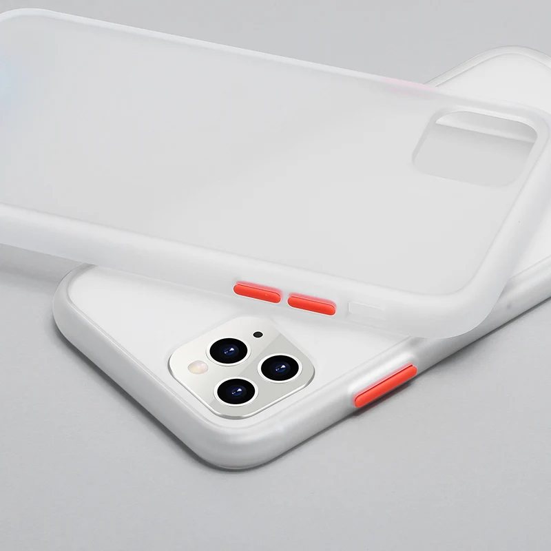 N1986N чехол для телефона для iPhone 11 Pro X XR XS Max 7 8 Plus роскошный контрастный цвет рамка Матовый Жесткий PC защитный чехол для iPhone 11 чехол - Цвет: Translucent