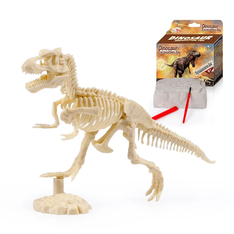 6 type Jurassic Dinosaur Velociraptor Fossil excavation kits Education archeology Exquisite Toy Set Education Child Gift