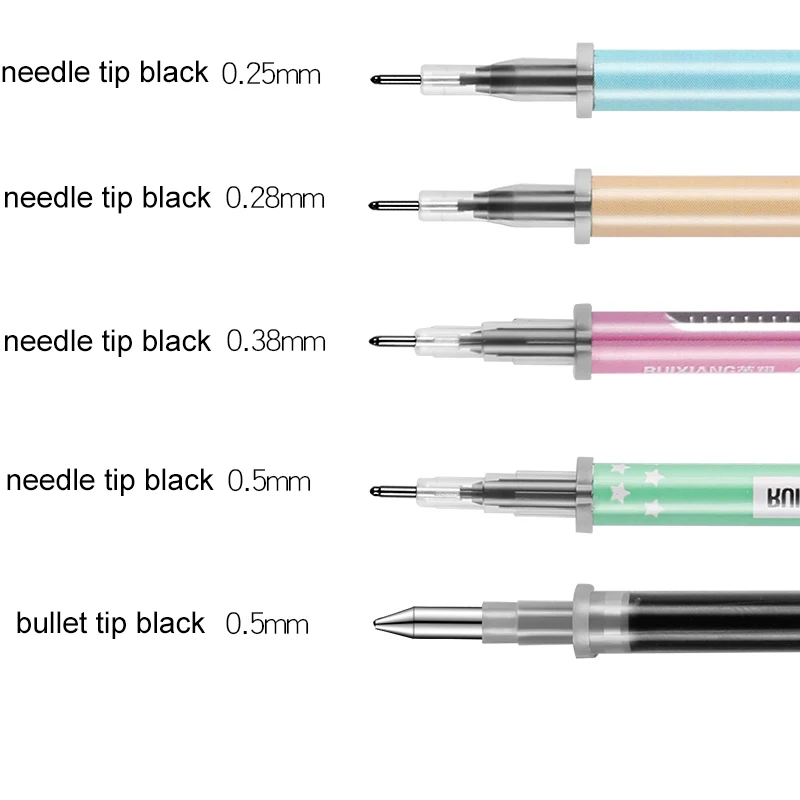 80 шт./банка сменные гелевые ручки Ruixiang 0 28/0 38/0 5 мм|gel pen refill|korean kawaiipen gel |