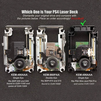 

Optical Lens Console Drive Gaming With Deck -496A Durable Spare KEM-496AAA Part Replacement Repair For Playstation4 Slim Pro