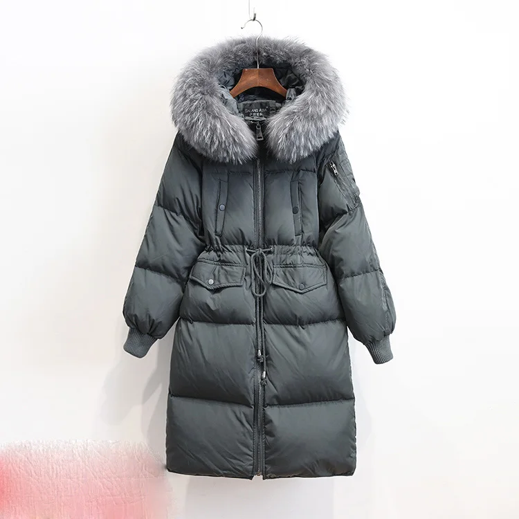 

Boollili Women's Down Jacket Winter Coat Woman 2020 Korean Big Fur Collar Down Jackets Female Parka Long Coats Abrigo Mujer