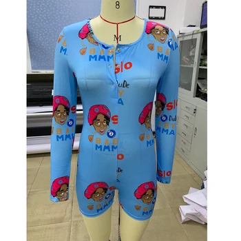 

Women Printed Playsuit Leotard Sexy V-Neck Short Sleeve Bodycon Bodysuit Button Up Sleepwear 2020 Casual Jumpsuit Shorts Rompers