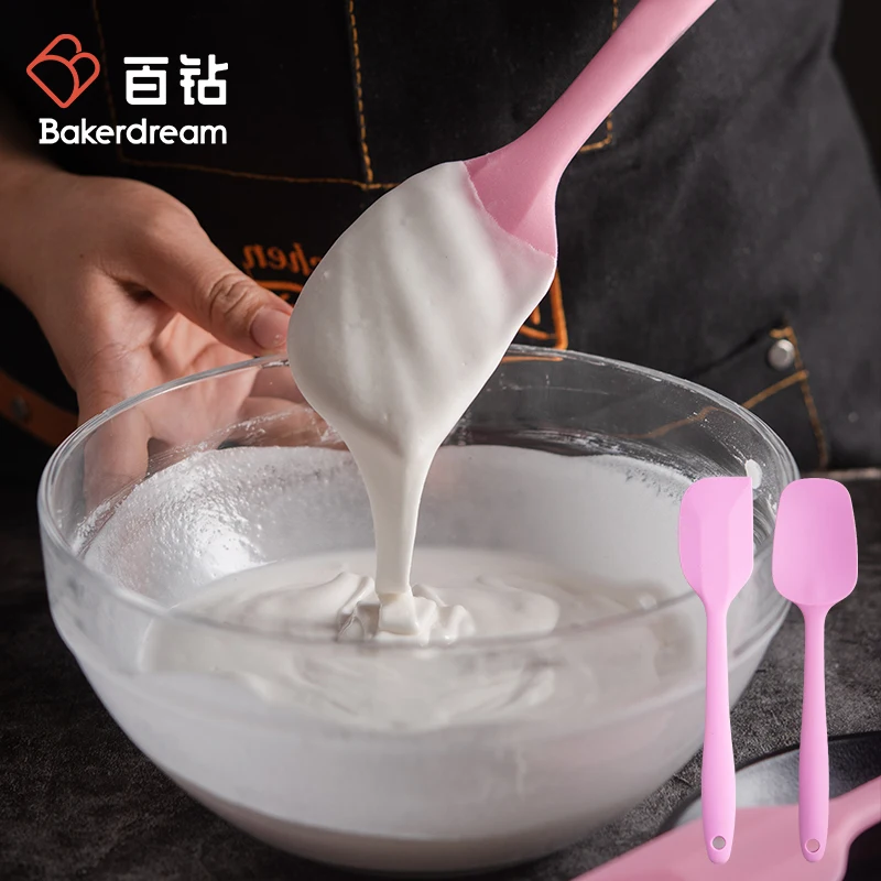 Silicone Spatula Set-3-piece Heat-Resistant Baking Spatulas One-Piece Design - Nonstick Pink | Дом и сад