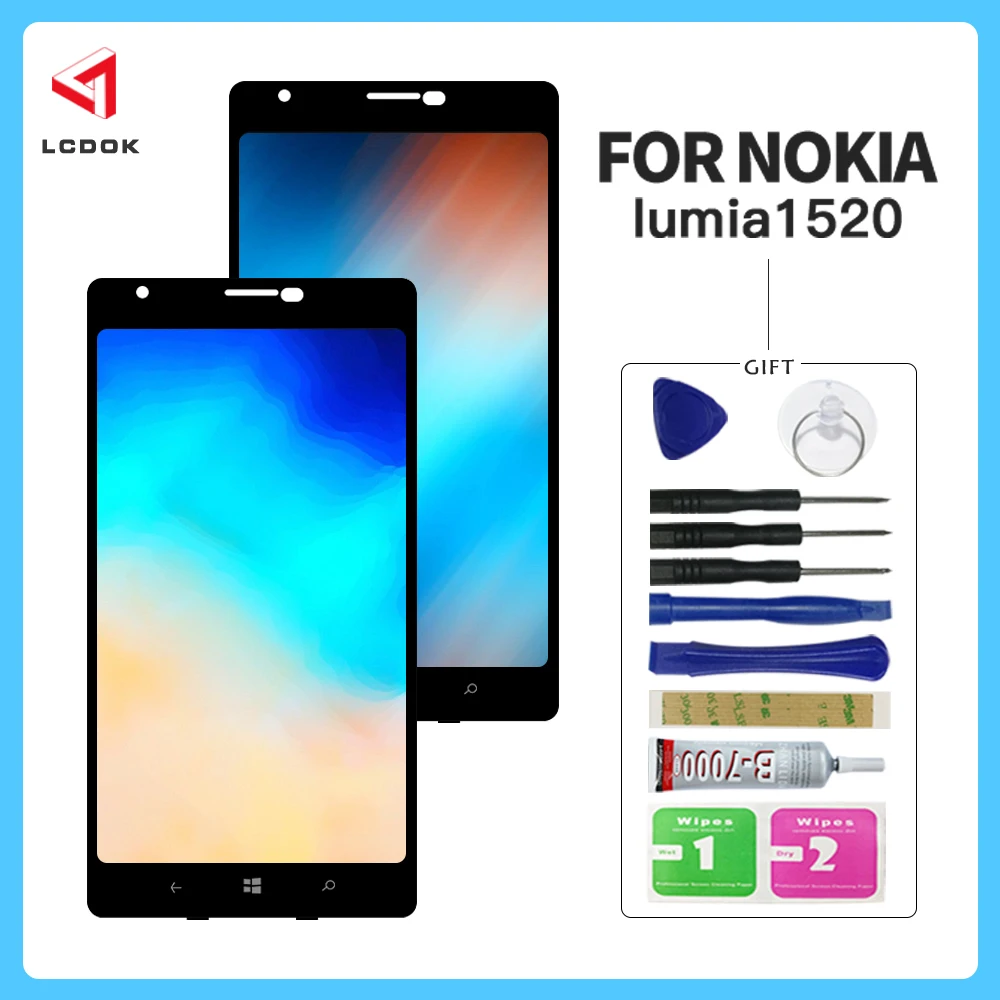 

100% Tested Screen For Nokia Lumia 1520 RM-937 RM-939 RM-940 LCD Display Touch Screen Digitizer Assembly Panel Replacement Parts